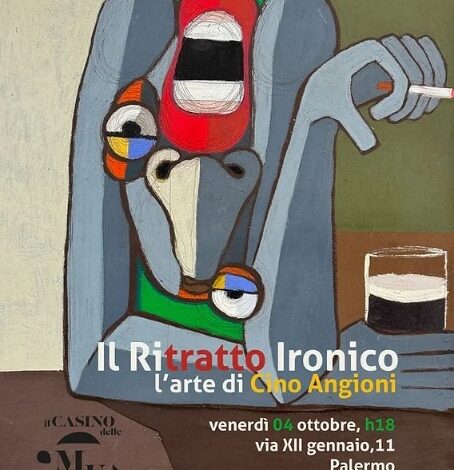 I ritratti ironici di Cino Angioni al “Casino delle Muse” di Palermo