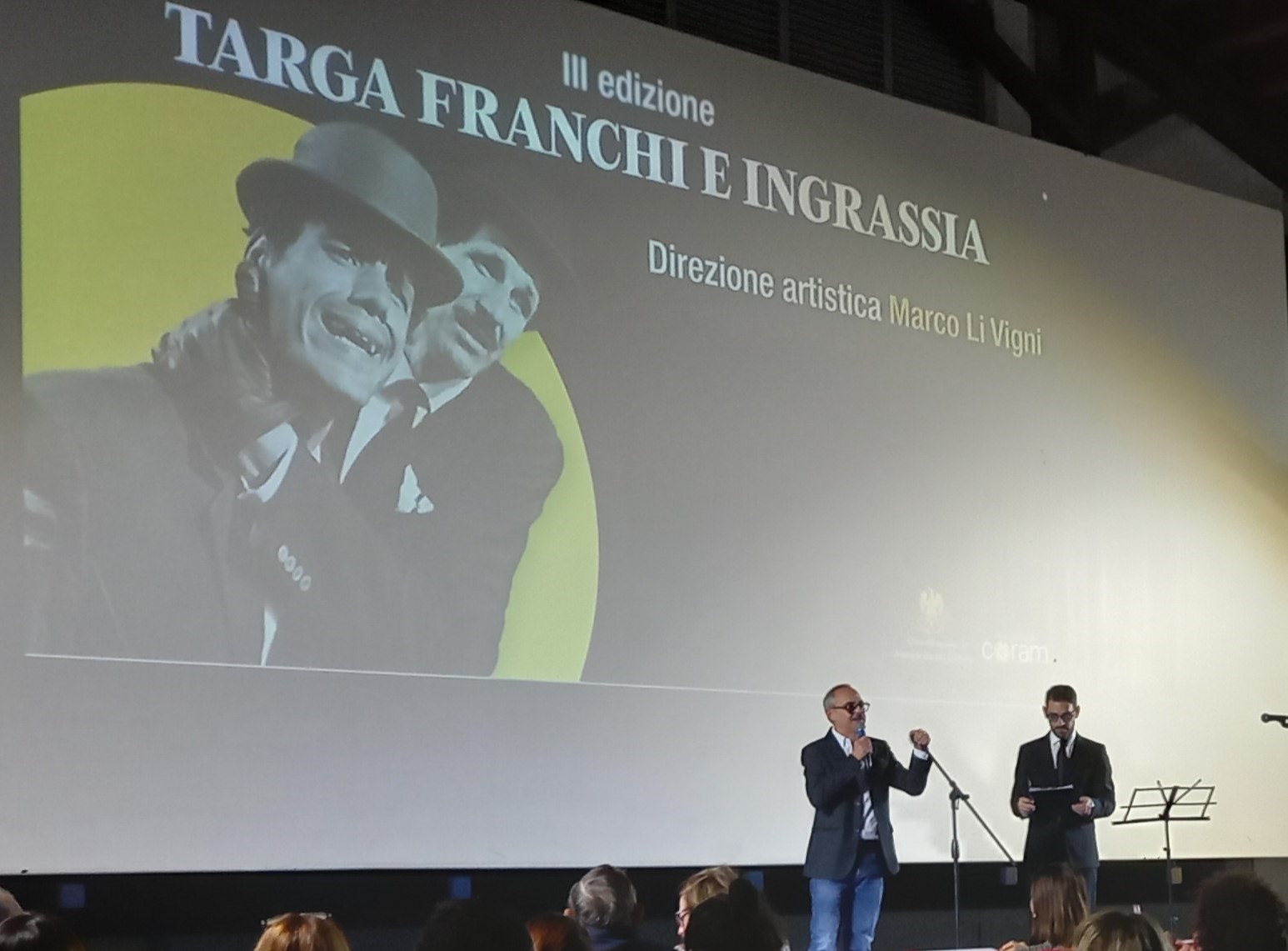Riconoscimenti e momenti esilaranti ieri pomeriggio al Cinema De Seta a Palermo per la “TARGA FRANCHI E INGRASSIA”. Il direttore artistico Marco Li Vigni: “Grati ai due papà di tutti i comici siciliani”