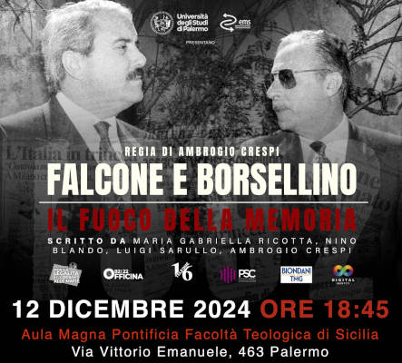 “Falcone e Borsellino il fuoco della memoria”: alla Pontificia Facoltà Teologica di Sicilia la Proiezione del docufilm di Ambrogio Crespi