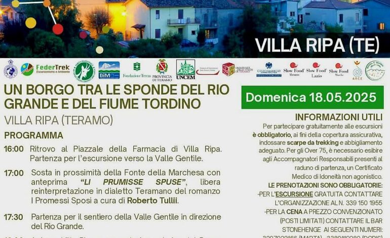 Villa Ripa, nel borgo teramano il nuovo appuntamento del Festival Culturale dei Borghi Rurali della Laga