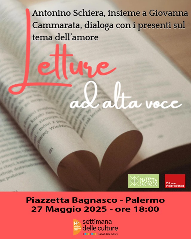 Si dialoga di amore, martedì 27 maggio in piazzetta Bagnasco, con i versi e le storie di Antonino Schiera