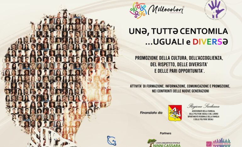 Al liceo scientifico “Galileo Galilei” e linguistico “Ninni Cassarà” di Palermo arriva l’evento conclusivo del progetto “UNƏ TUTTƏ CENTOMILA…UGUALI E DIVERSƏ” su bullismo e violenza di genere