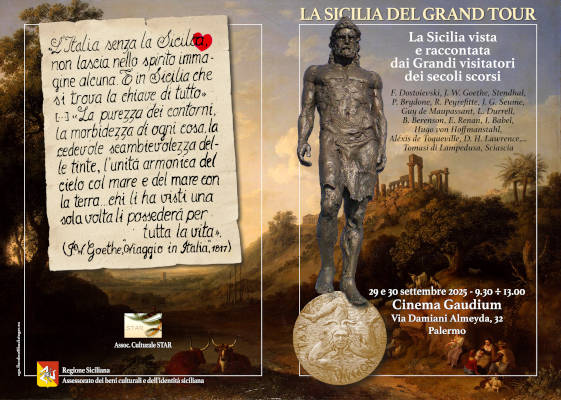 A Palermo grandi scrittori e registi cinematografici a confronto su “La Sicilia del Grand Tour”. Due giorni al Cinema Gaudium 29 e 30 settembre