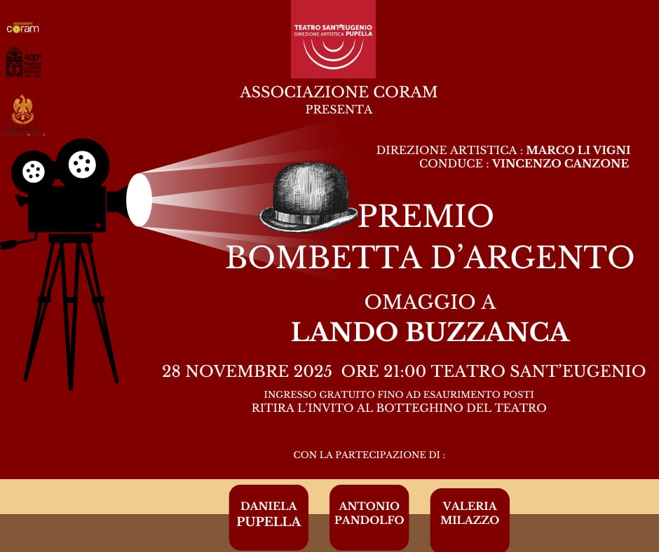 Prima edizione “Premio Bombetta d’Argento” a Palermo: omaggio a Lando Buzzanca al Teatro Sant’Eugenio