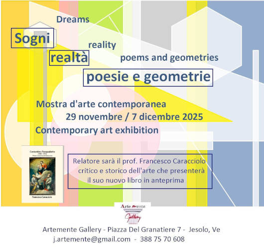 “Sogni, realtà, poesie e geometrie”: alla Galleria ArteMente l’arte si fa racconto.