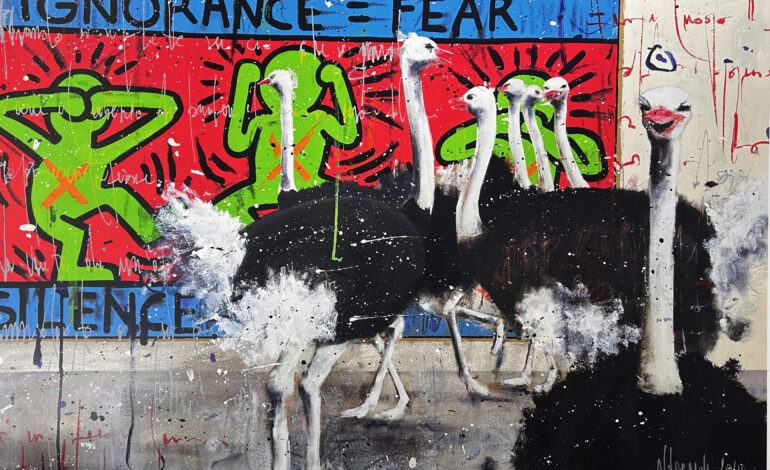 Al “Centro d’arte Raffaello” tre opere di Angelo Accardi, nome di punta della scena contemporanea: ironia, pop surrealista e messaggi sociali