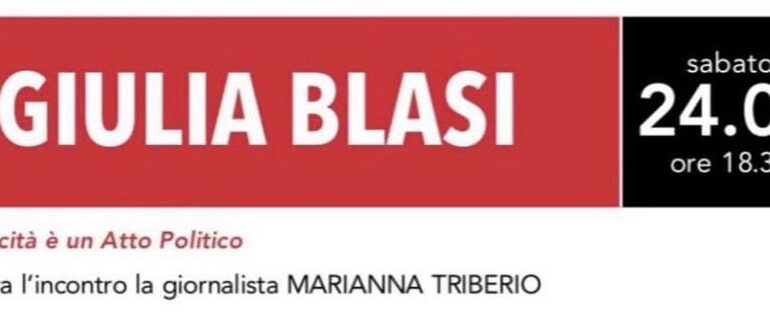 Prima presentazione firmata Mondadori BookStore Scicli: A Palazzo Spadaro arriva Giulia Blasi