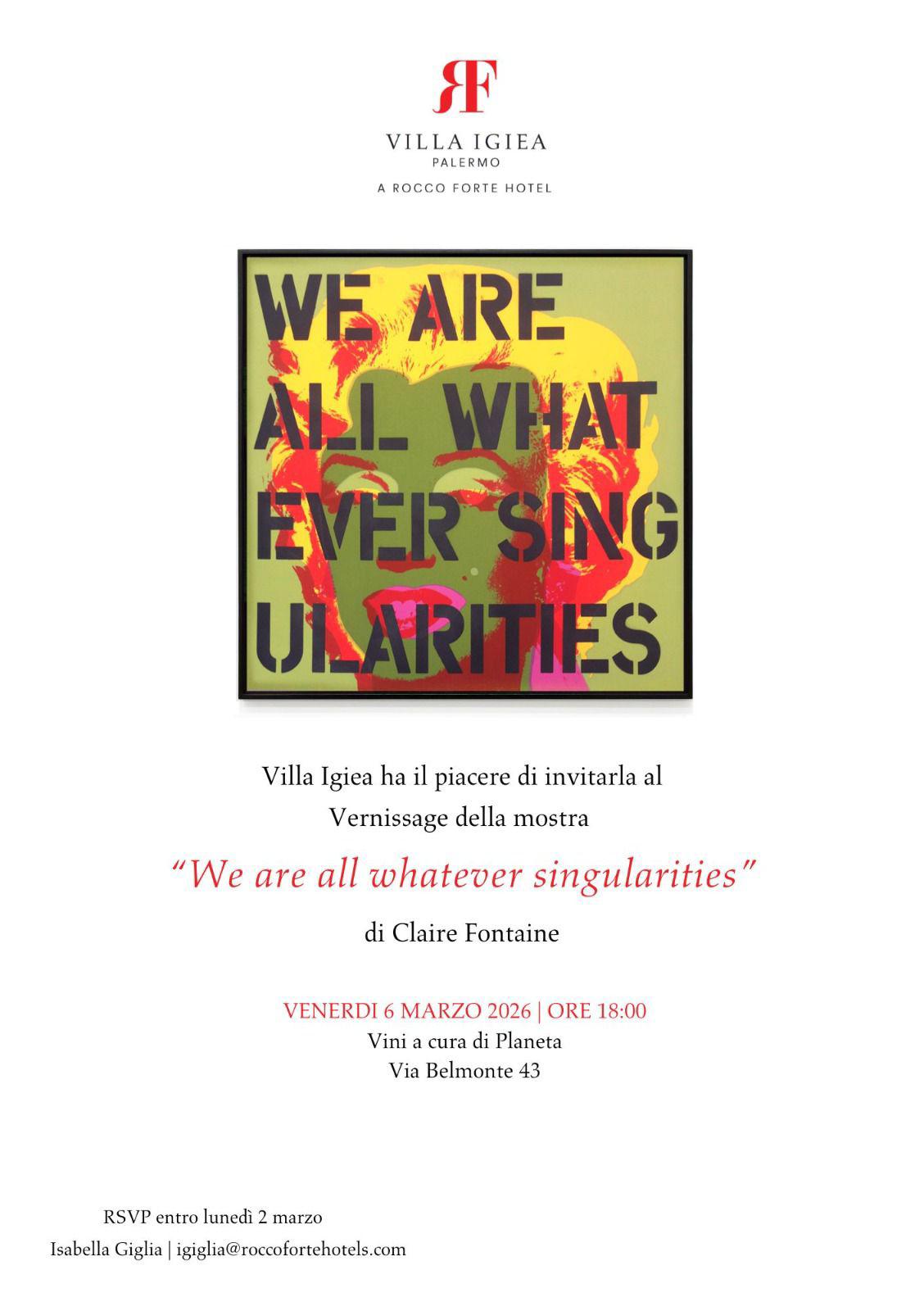 Le Carnet Mondain di Palermo per il collettivo di Claire Fontaine