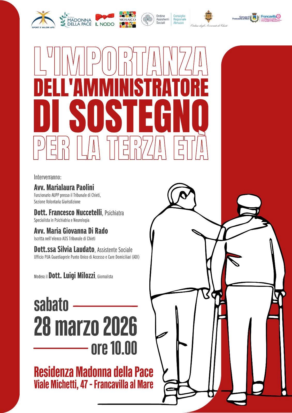 Amministratore di sostegno e terza età: convegno a Francavilla al Mare