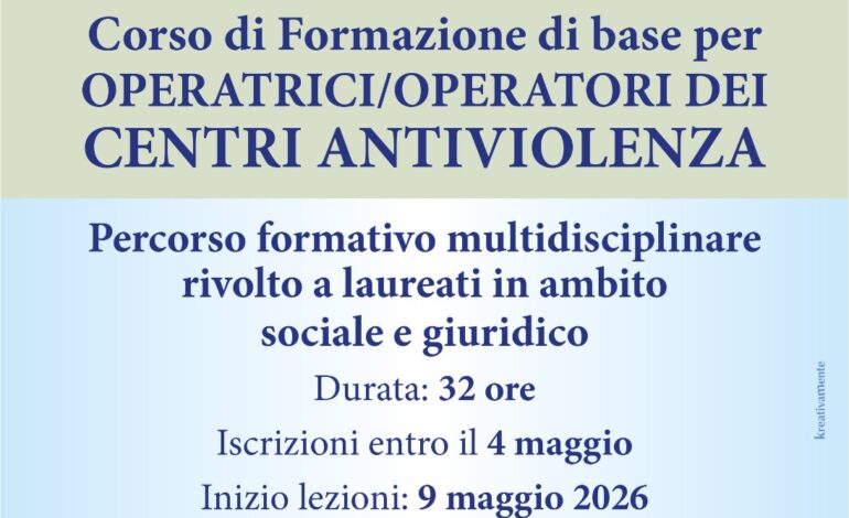 Formare per proteggere: al via il Corso per Operatrici dei Centri Antiviolenza