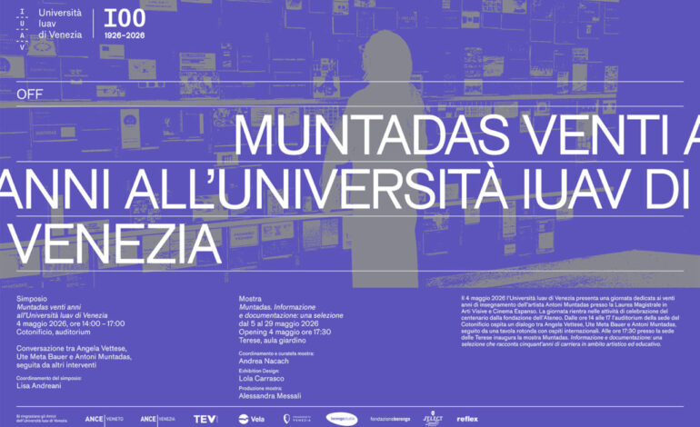 Antoni Muntadas: venti anni all’Università Iuav di Venezia