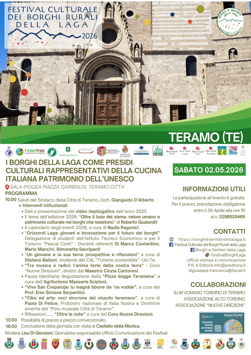 Il Festival Culturale dei Borghi Rurali della Laga a Teramo con i Presidi Culturali di Continuità