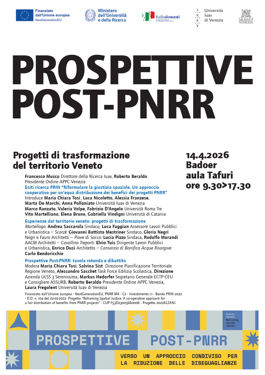 All’Università Iuav di Venezia un convegno sulle prospettive post-PNRR