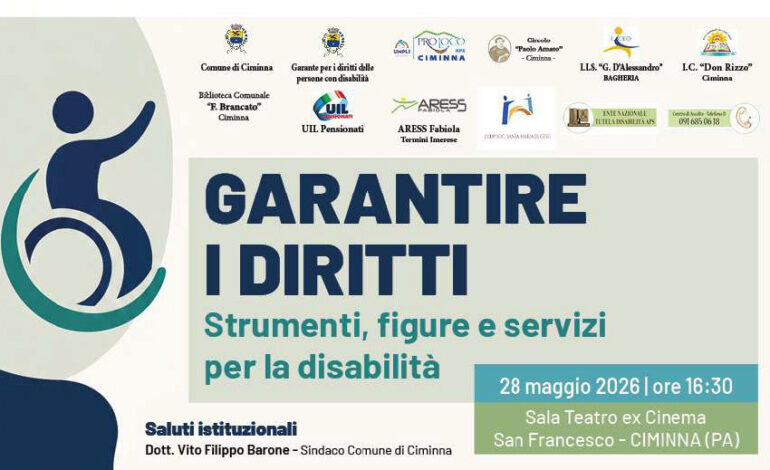 Garantire i diritti: strumenti e servizi per la disabilità | Convegno a Ciminna