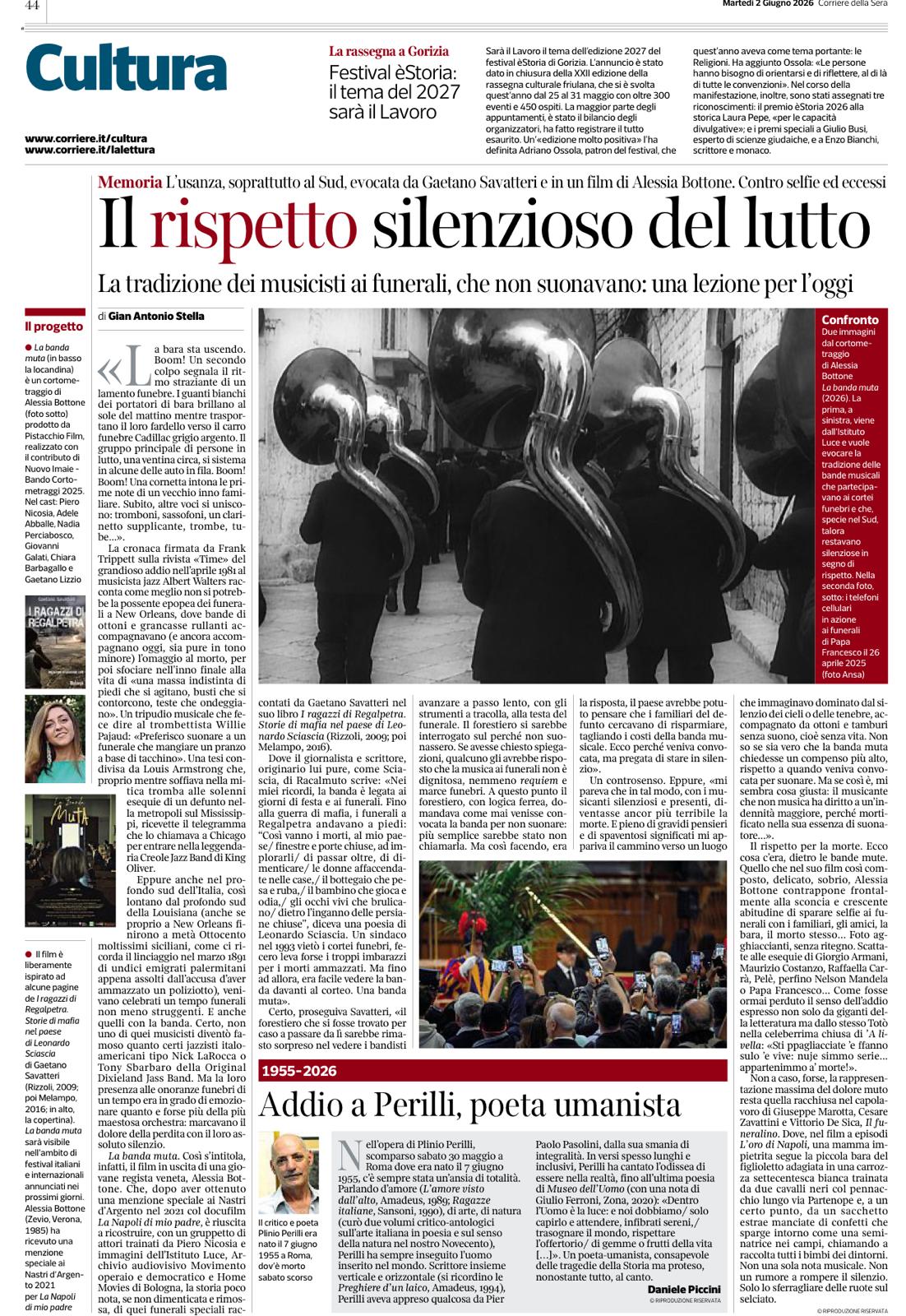 Dalla Sicilia degli anni ’30 ai funerali social: il film “La banda muta” di Alessia Bottone