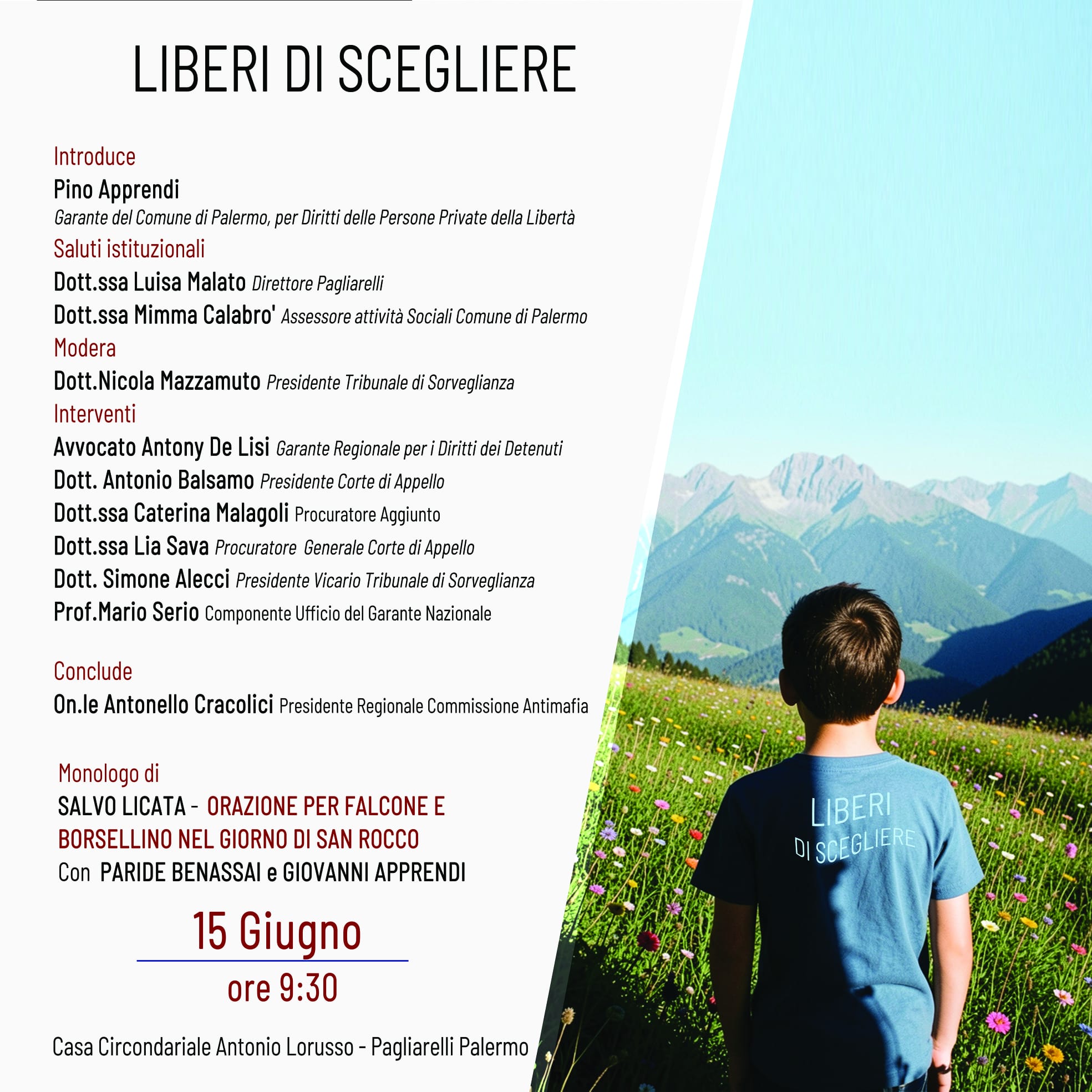 Al carcere Pagliarelli incontro “Liberi di scegliere” con presidente commissione Antimafia Ars