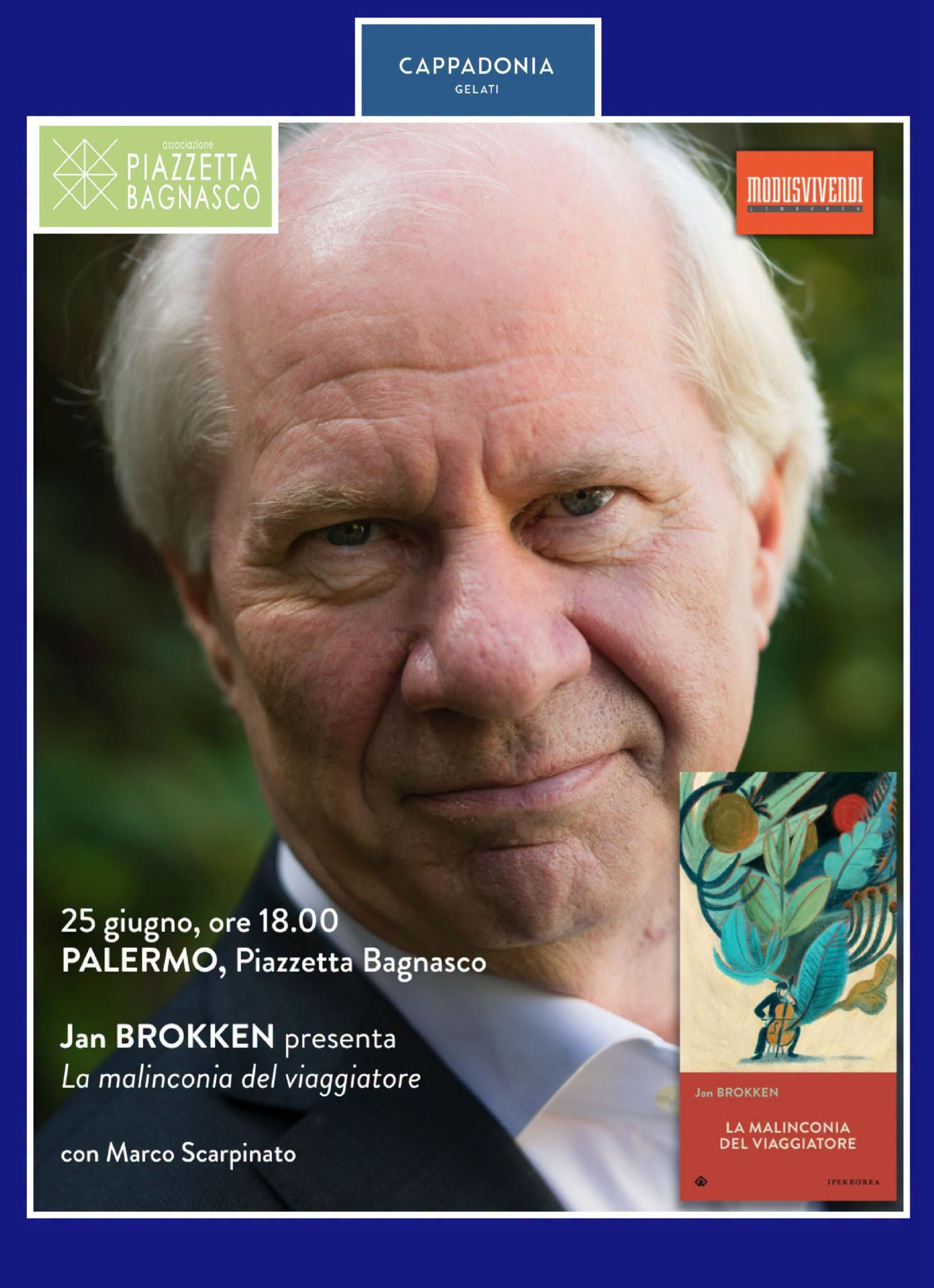 Piazzetta Bagnasco si appresta ad accogliere uno dei grandi autori della letteratura contemporanea. Lo scrittore olandese Jan Brokken il protagonista del pomeriggio di giovedì 25 giugno