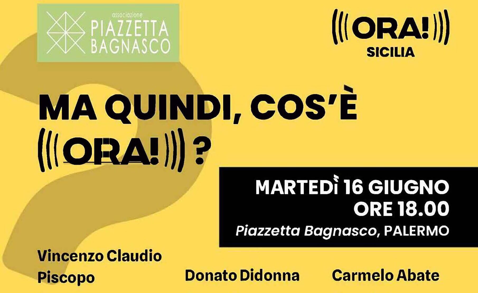 Ci sono giovani capaci di dimostrare che ci può essere un futuro nel quale conta il merito. È’ il caso di “ORA!”, ospite martedì 16 giugno di piazzetta Bagnasco
