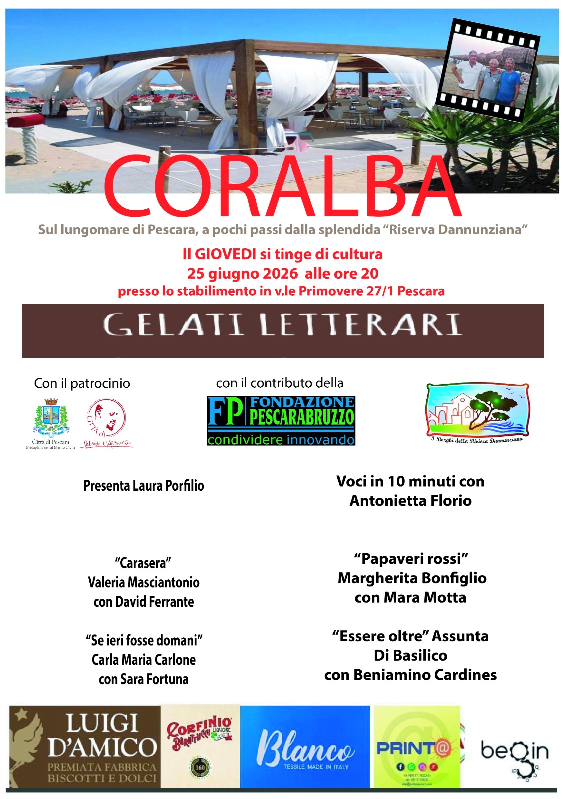 Gelati Letterari 2026, nuovo appuntamento in un nuovo spazio