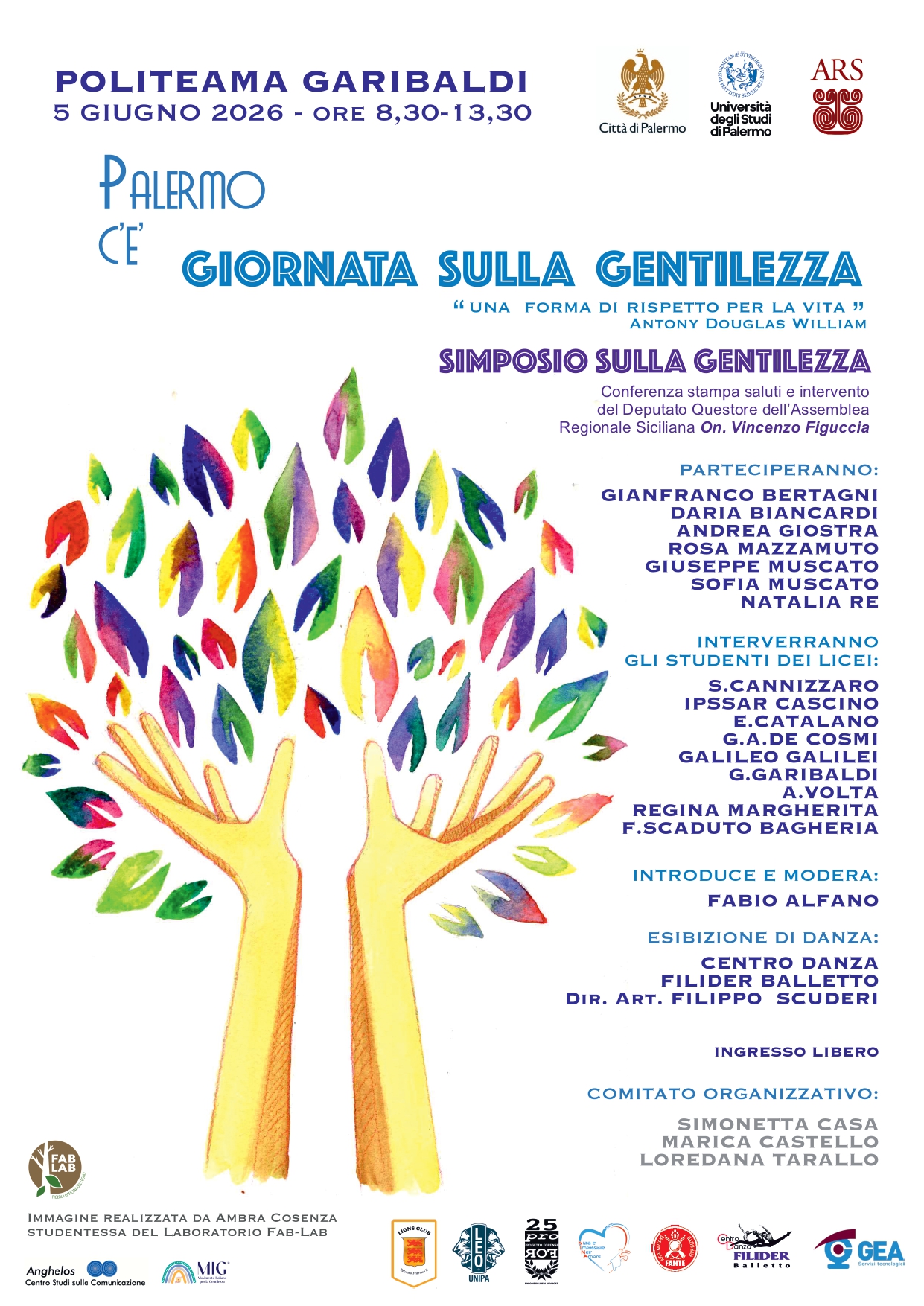 Simposio sulla Gentilezza al Teatro Politeama-Garibaldi di Palermo venerdì 5 giugno ore 8:30