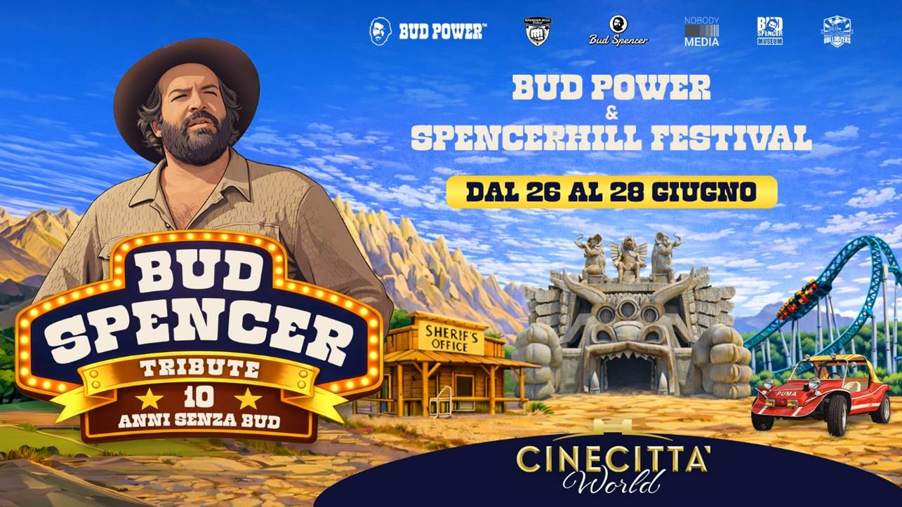 “10 ANNI SENZA BUD”: A CINECITTÀ WORLD SI CELEBRA BUD SPENCER CON L’ABBRACCIO COLLETTIVO PIÙ GRANDE DI SEMPRE