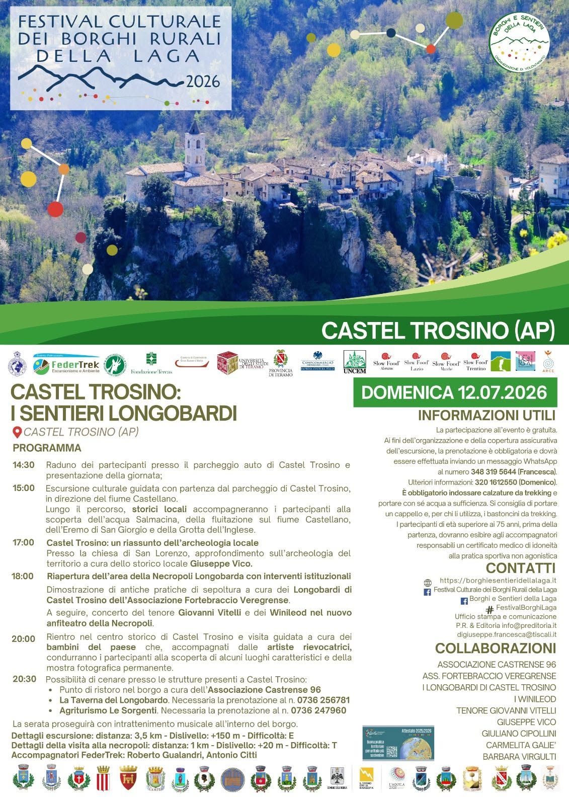 Castel Trosino protagonista del Festival Culturale dei Borghi Rurali della Laga