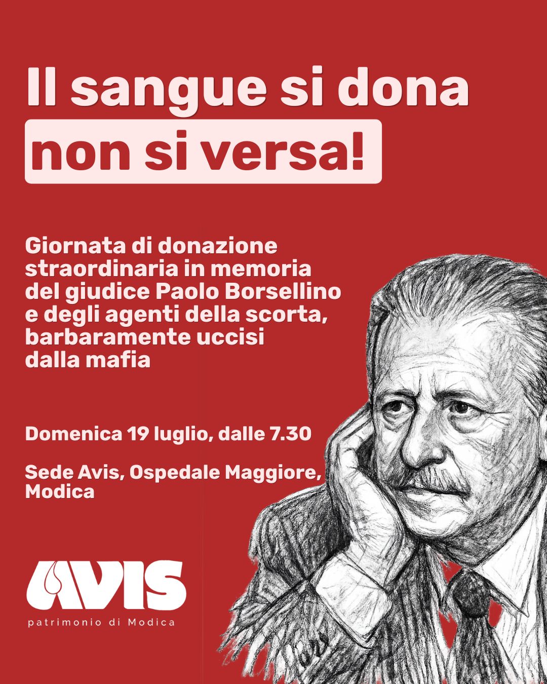 Il sangue si dona, non si versa
