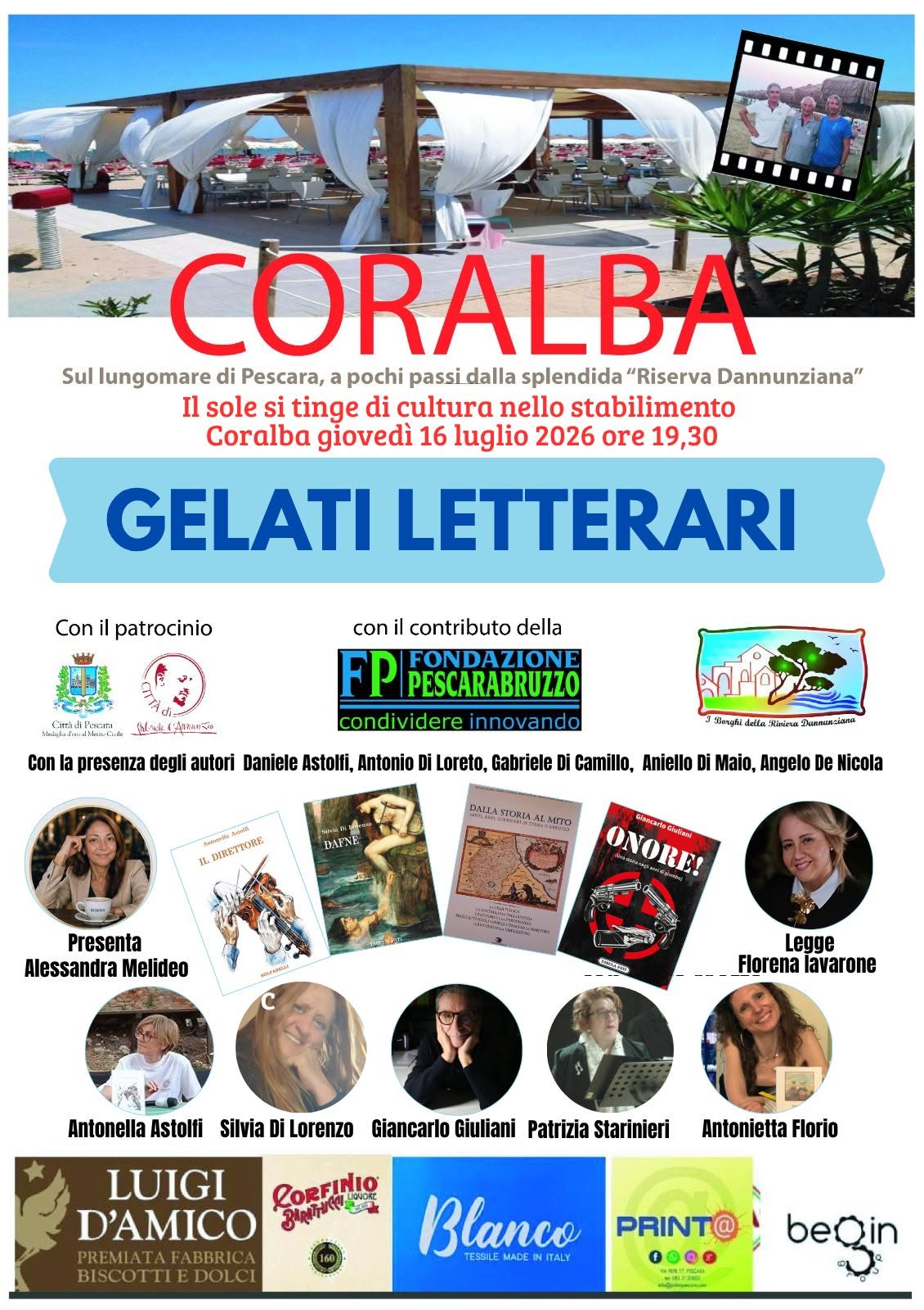 Gelati Letterari 2026 all’interno di “Cultura al Sole”