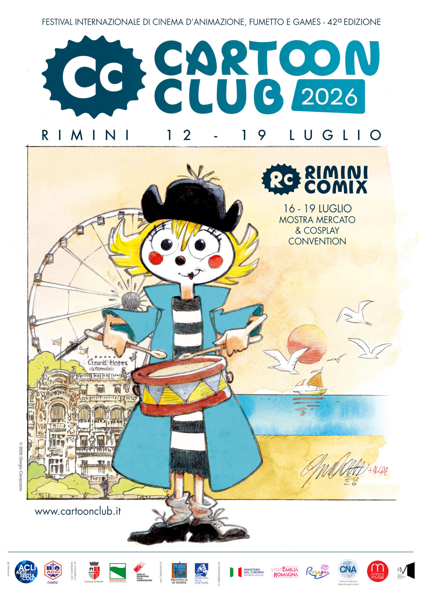 CARTOON CLUB & RIMINICOMIX 2026IL PROGRAMMA DEFINITIVO DELLA NUOVA EDIZIONE