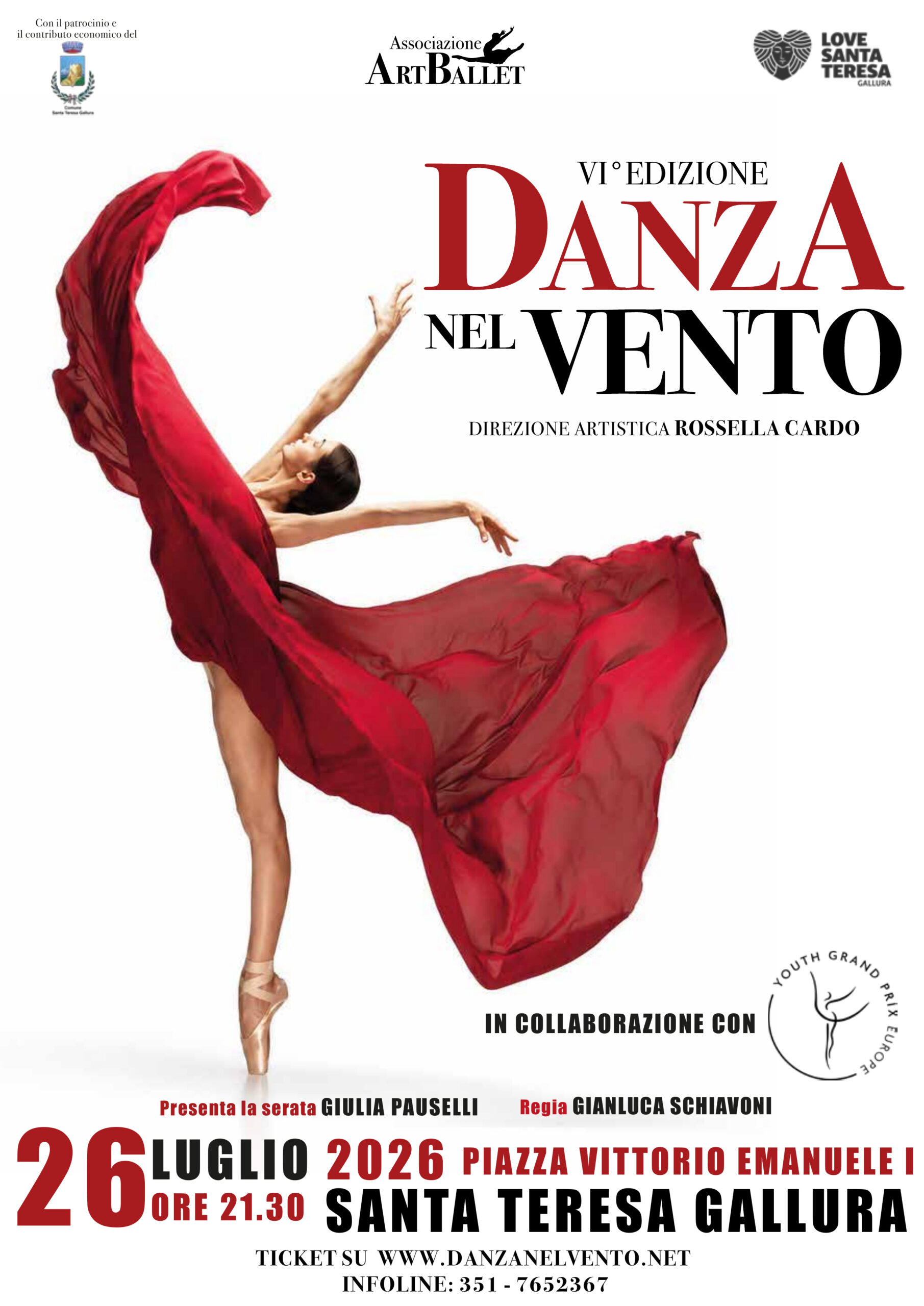 Domenica 26 luglio la sesta edizione di Danza nel vento