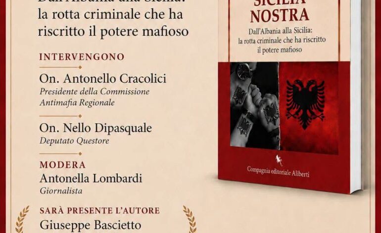 Mercoledì 29 luglio all’Ars presentazione libro “Sicilia nostra” di Giuseppe Bascietto con il presidente commissione Antimafia Antonello Cracolici e deputato questore Nello Dipasquale