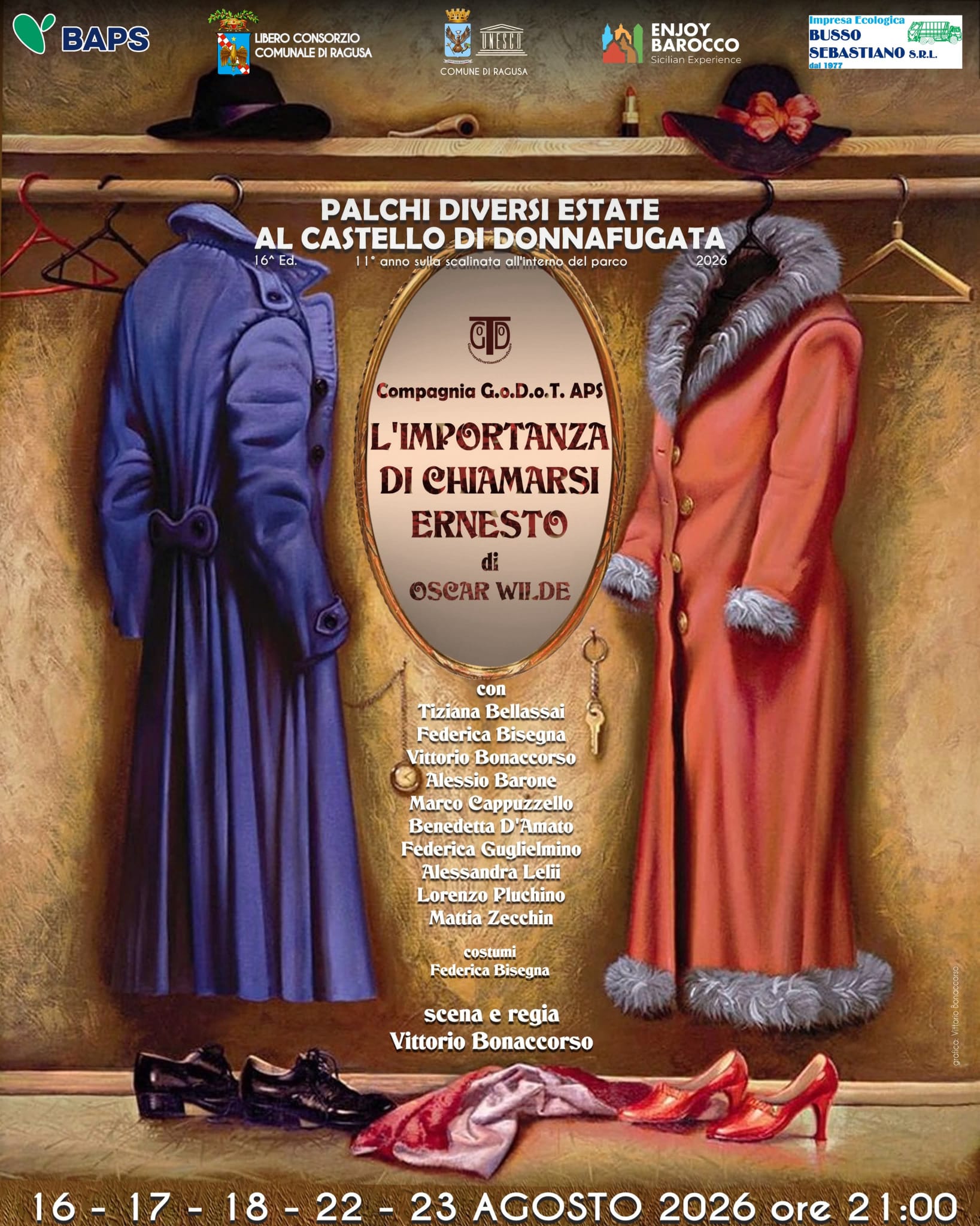 LA COMPAGNIA GODOT CON “L’IMPORTANZA DI CHIAMARSI ERNESTO” DI OSCAR WILDE VI ACCOMPAGNA NEL CLOU DELL’ESTATE