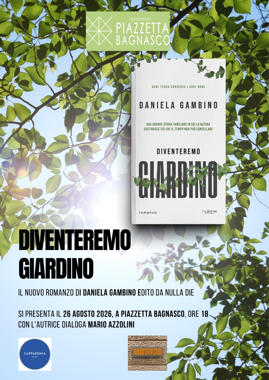 In piazzetta Bagnasco, mercoledì 26 agosto, il nuovo romanzo di Daniela Gambino che si fa riflettere sul senso della memoria