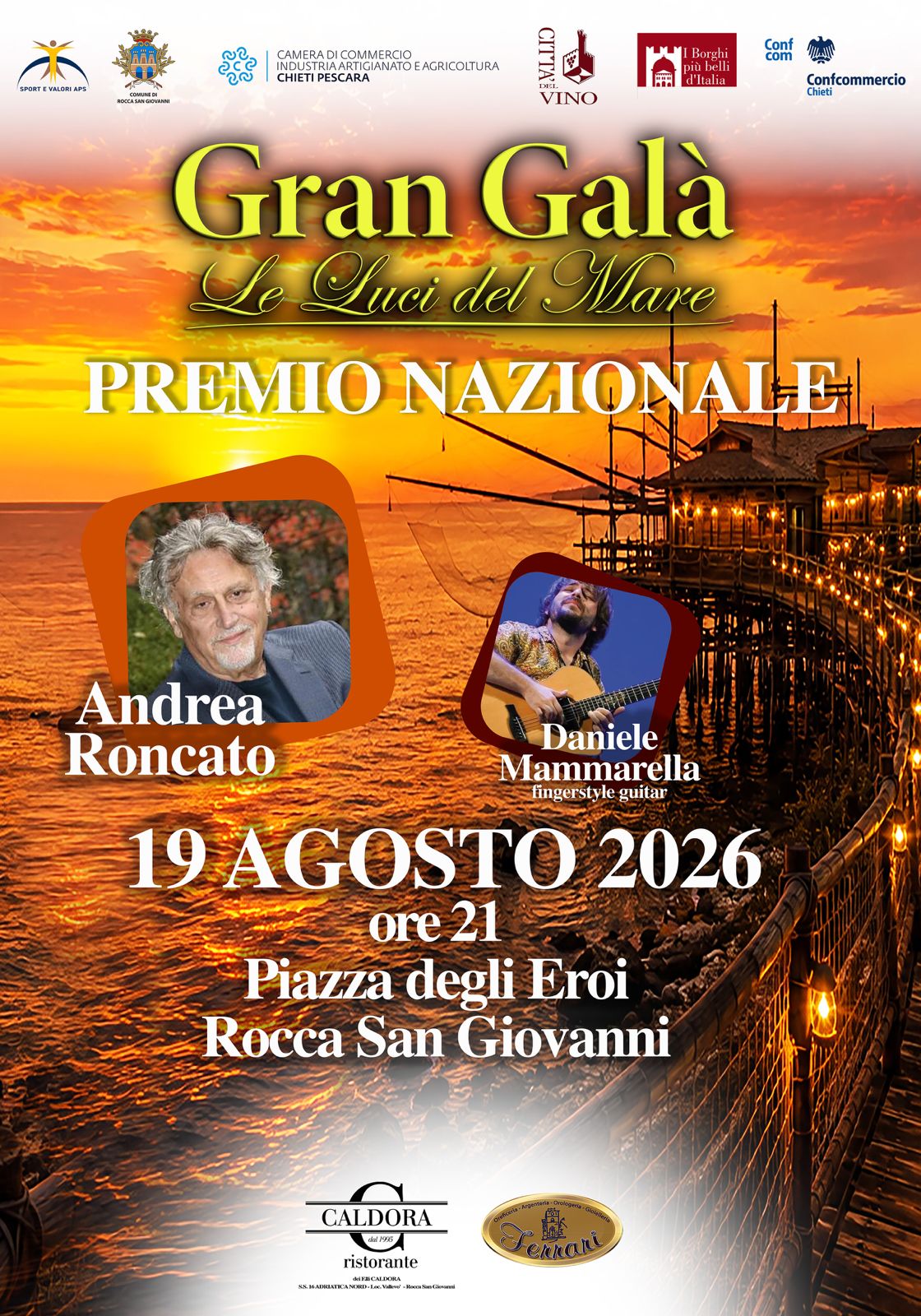 A Rocca San Giovanni la terza edizione del Gran Galà Le Luci del Mare