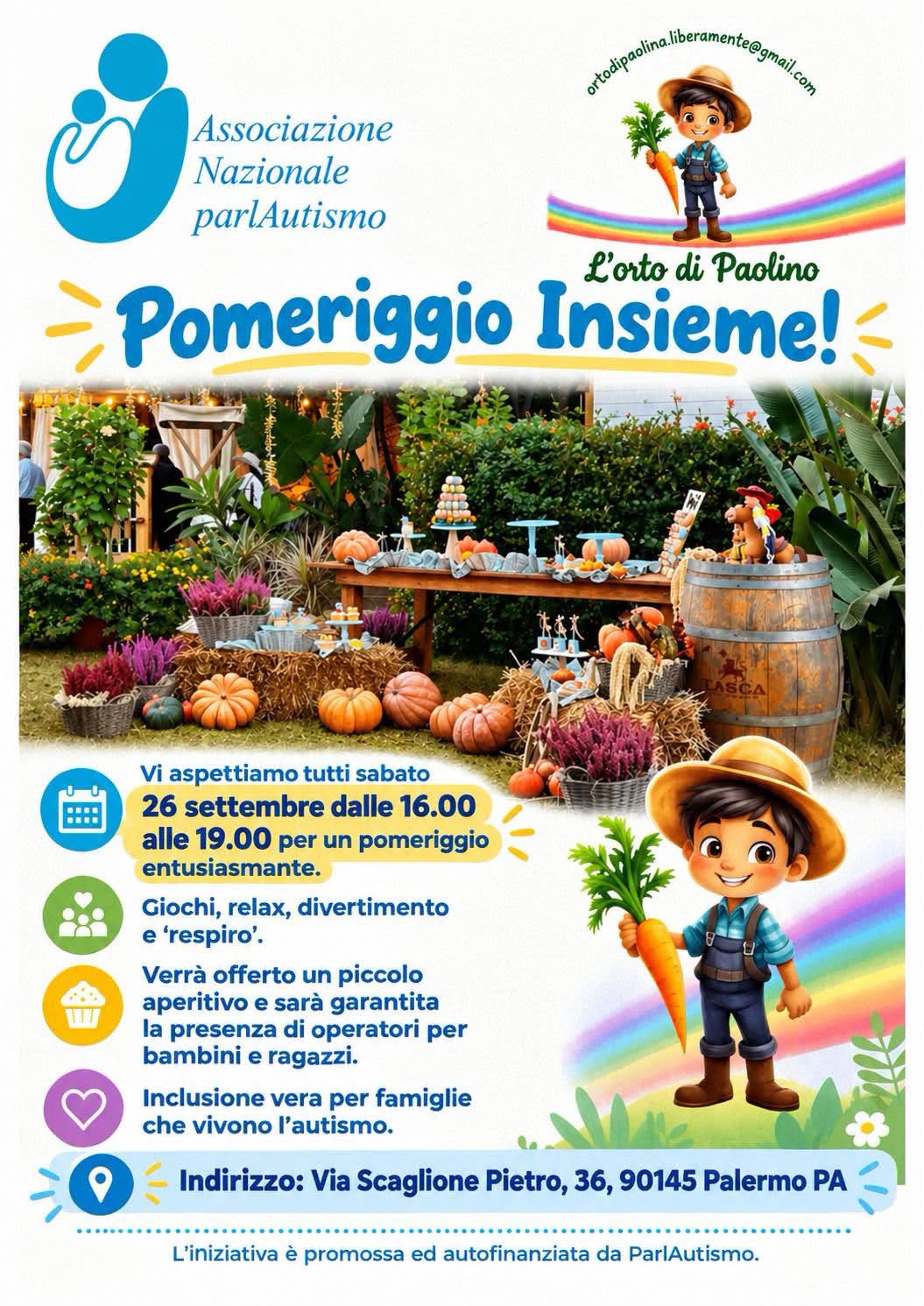 ParlAutismo, a Palermo un pomeriggio di comunità all’Orto di Paolino