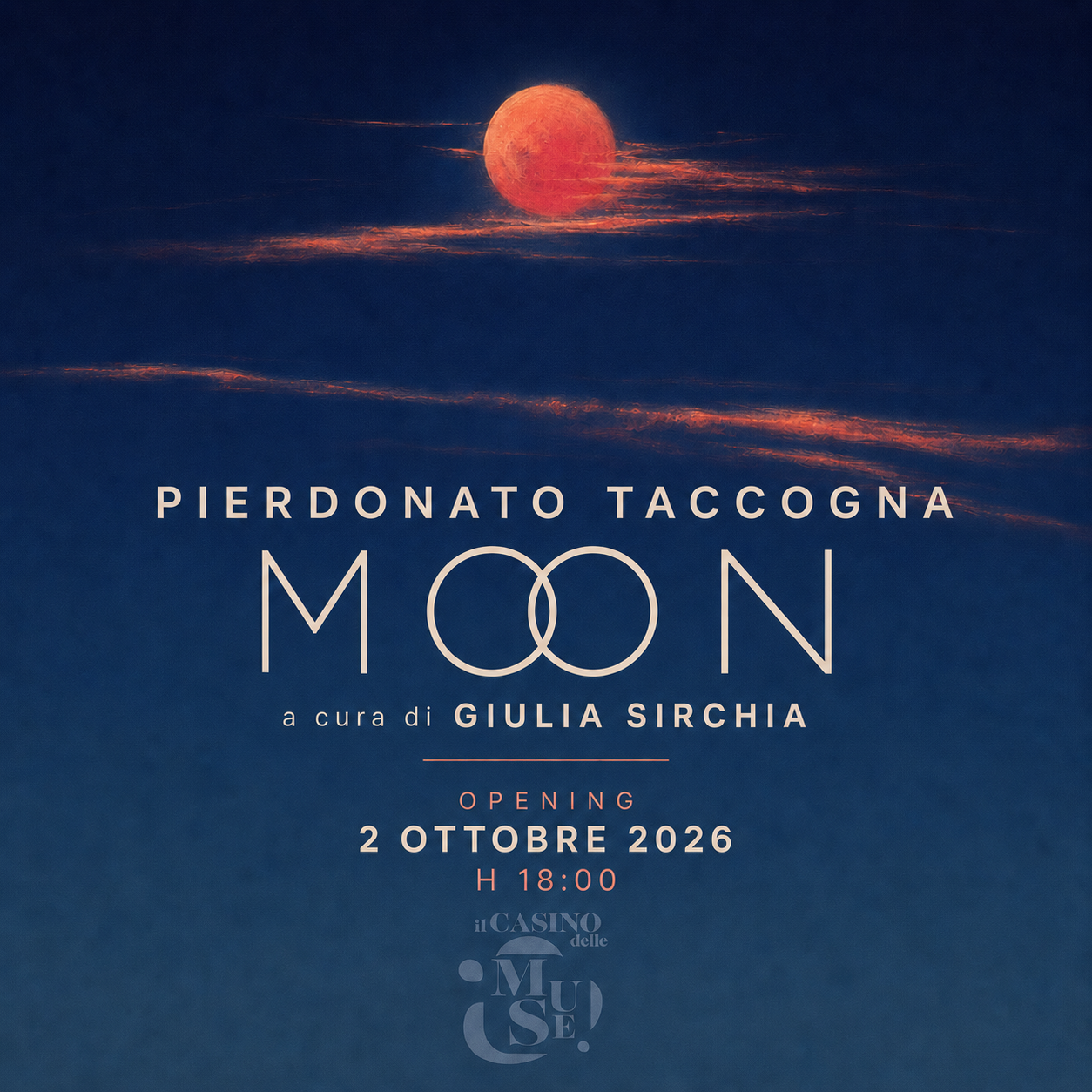 Arte: MOON. Pierdonato Taccogna apre la nuova stagione espositiva del Casino delle Muse