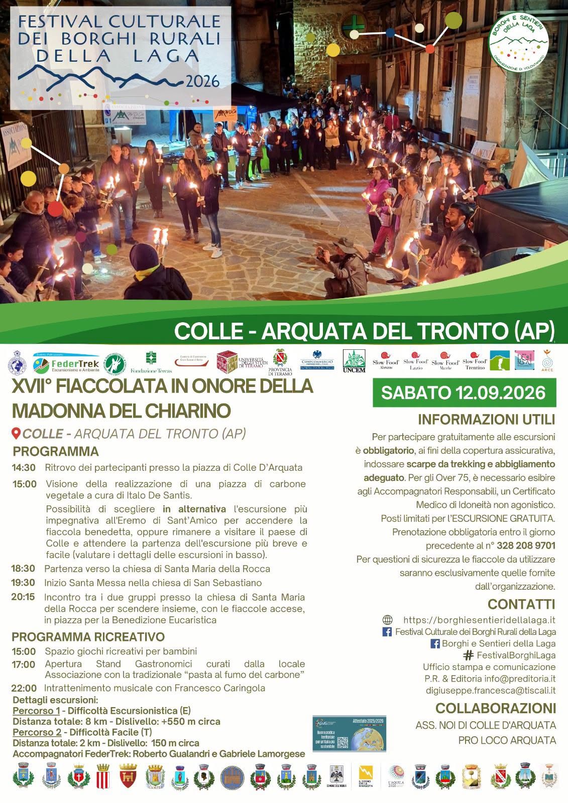 A Colle di Arquata del Tronto il Festival Culturale dei Borghi della Laga tra i “Maestri del Fuoco”