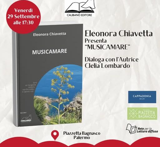 La musica e le storie che nascono dal rapporto profondo con il mare al centro di “Musicamare”, l’ultimo libro di Eleonora Chiavetta, il 29 settembre in piazzetta Bagnasco