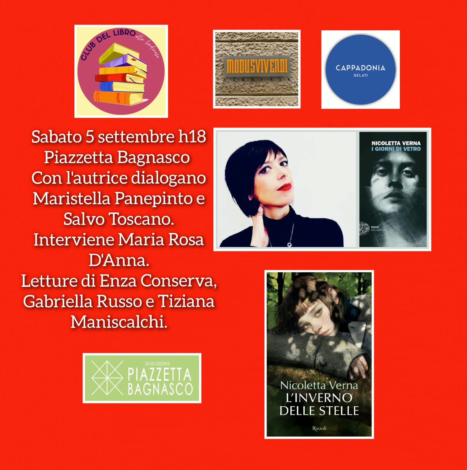 Ospite di piazzetta Bagnasco, sabato 5 settembre, Nicoletta Verna, pronta a ricevere il premio “A tutta Donna”