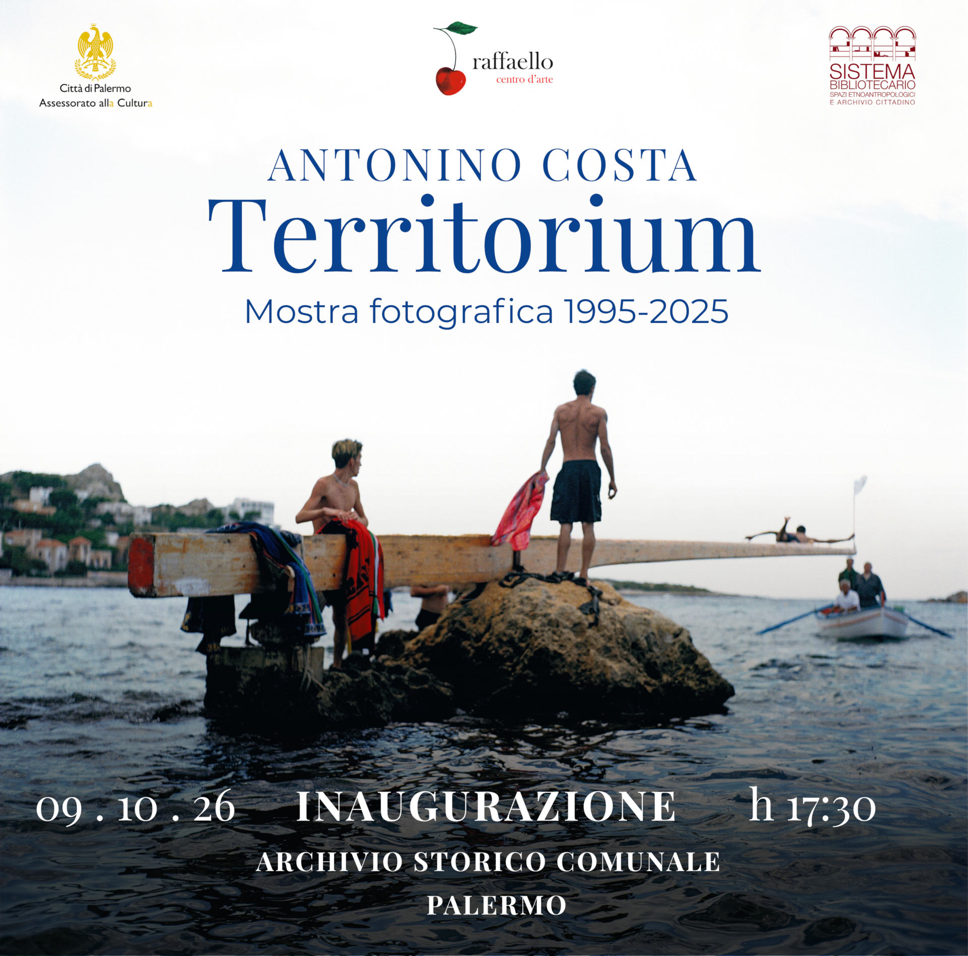  Il “Centro d’arte Raffaello” presenta “Territorium”, la mostra antologica del fotografo Antonino Costa. All’Archivio Storico Comunale di Palermo dal 9 al 25 ottobre