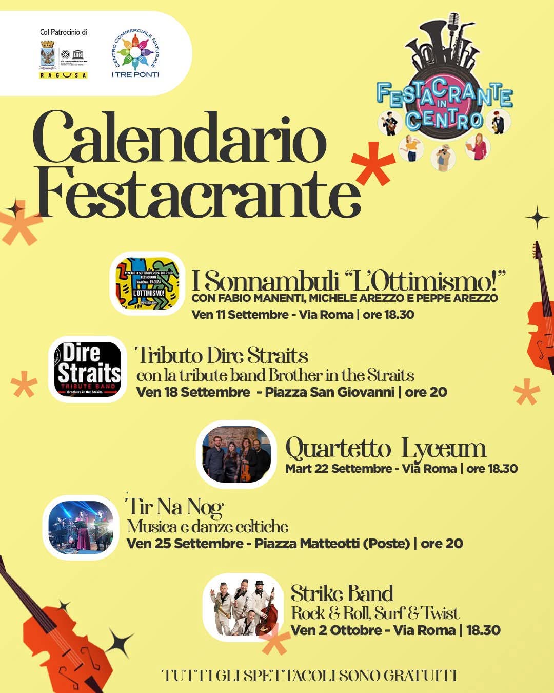 FestaCrante: CCN “I Tre Ponti” di Ragusa con il patrocinio del Comune della città tornano a rendere vivo il centro storico