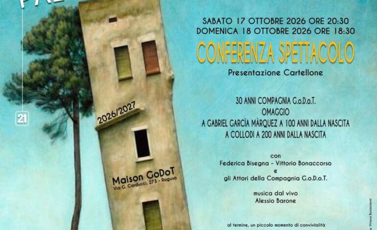 La Compagnia Godot presenta la nuova stagione di “Palchi Diversi”: un programma articolato e sorprendente per un pubblico sempre più scelto ed esigente