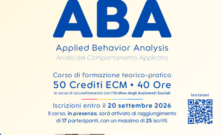 Favorire insieme la crescita e l’autonomia delle persone con autismo. 𝐂𝐨𝐫𝐬𝐨 𝐀𝐁𝐀 𝐚𝐝 𝐀𝐠𝐫𝐢𝐠𝐞𝐧𝐭𝐨. Le i𝐬𝐜𝐫𝐢𝐳𝐢𝐨𝐧𝐢 entro il 20 settembre 