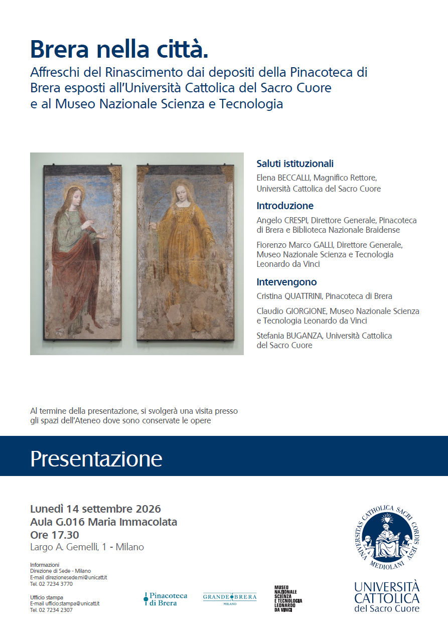 Brera nella città. Dai depositi della Pinacoteca affreschi rinascimentali all’Università Cattolica