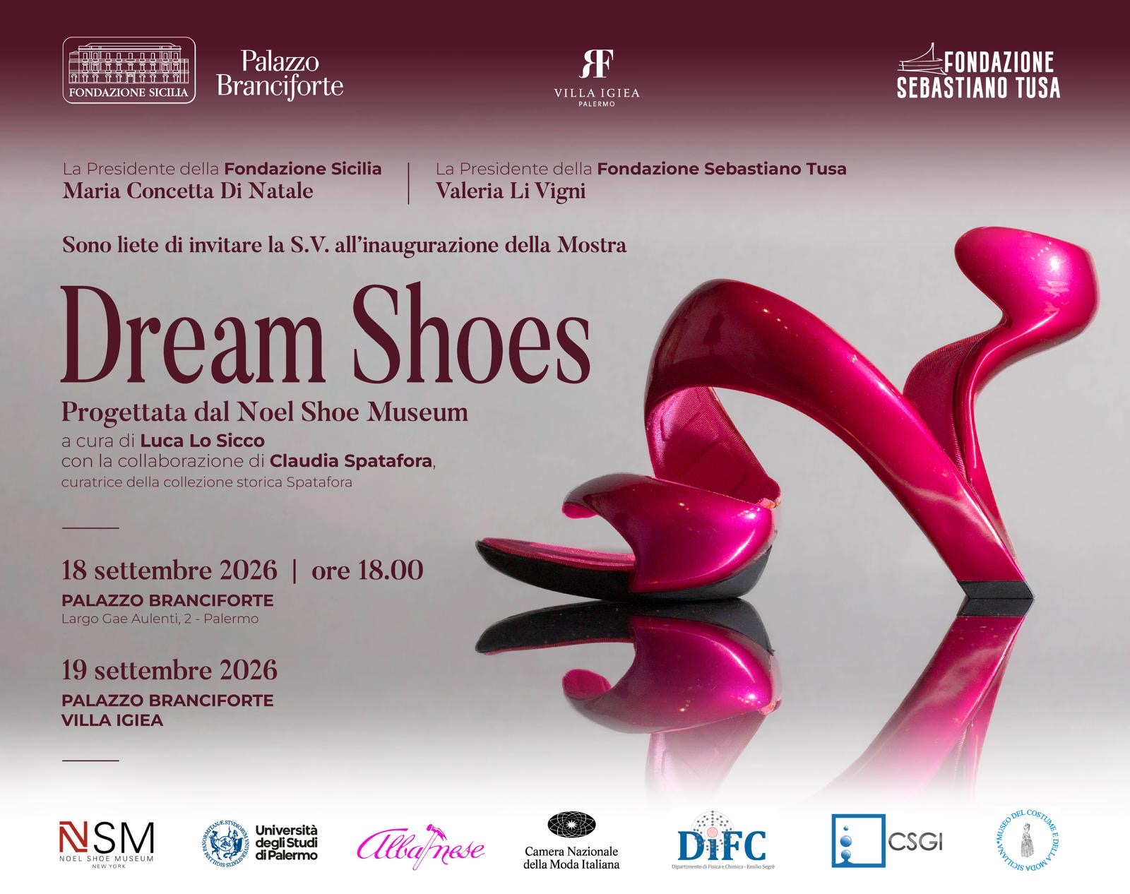 “Dream Shoes” a Palermo: la scarpa come opera d’arte in mostra a Palazzo Branciforte e Villa Igiea