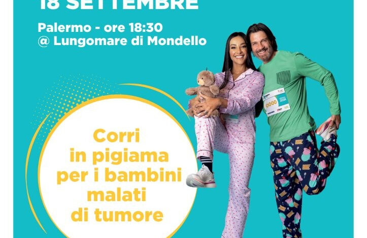 Torna a Mondello, venerdì 18 settembre, Pigiama Run di Lilt, la corsa in pigiama per i bambini oncologici