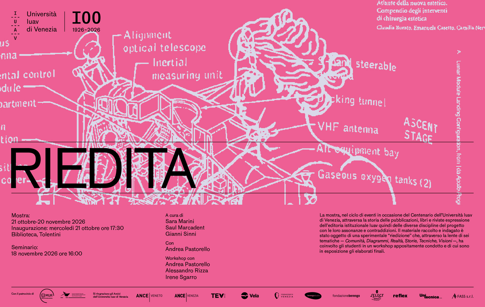 “Riedita. L’editoria Iuav”, la settima mostra alla biblioteca per il Centenario