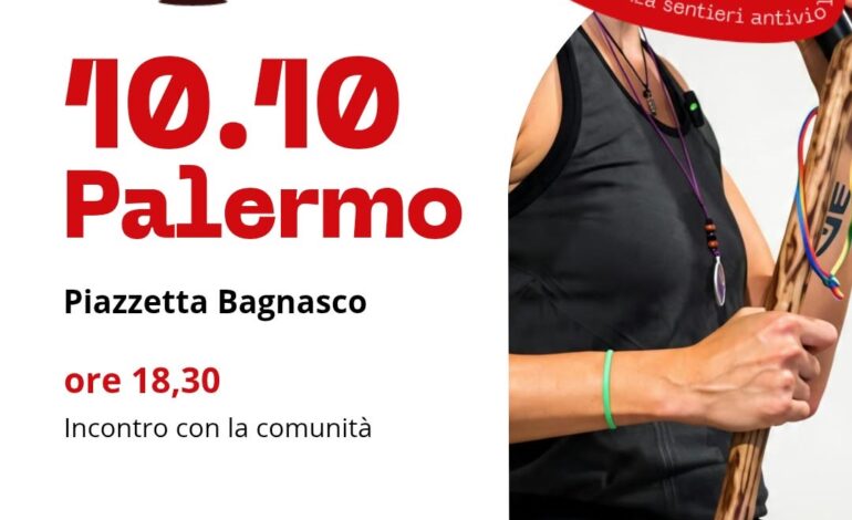 Piazzetta Bagnasco, sabato 10 ottobre diventa tappa del cammino di RosalbaCastelli, l’artivista che sta percorrendo la Sicilia ricordando le donne vittime di femminicidio