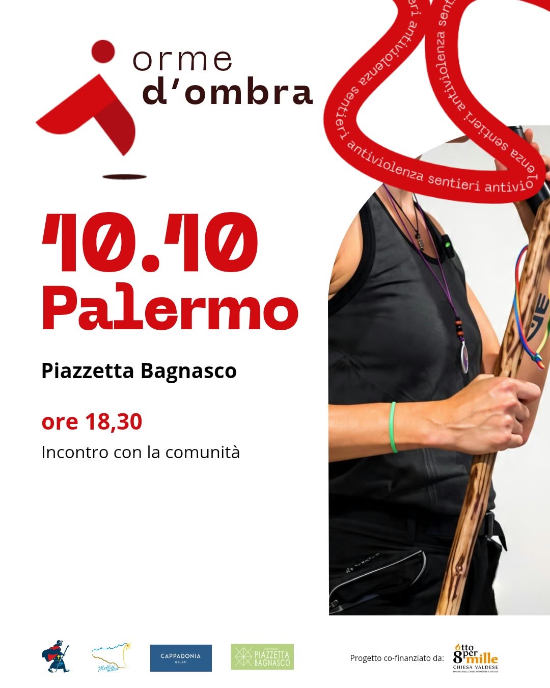 Piazzetta Bagnasco, sabato 10 ottobre diventa tappa del cammino di RosalbaCastelli, l’artivista che sta percorrendo la Sicilia ricordando le donne vittime di femminicidio