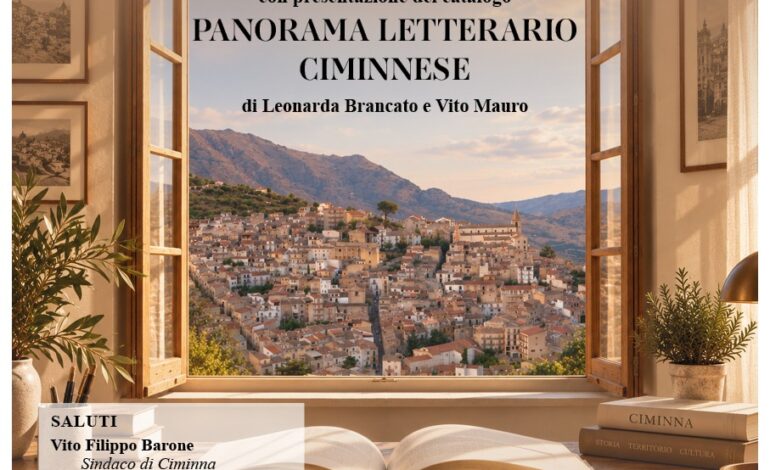 Ciminna celebra i suoi autori: il 24 ottobre la presentazione del catalogo “Panorama letterario ciminnese” e il Premio “Polifonia della Cultura” dedicato al Prof. Francesco Brancato.